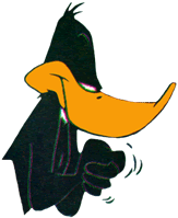 Daffy Duck rubbing his hands with anticipation (image)